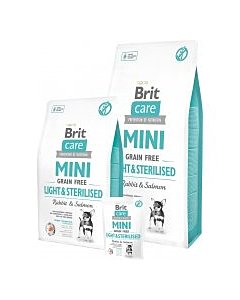 Brit Care Mini Light&Sterilised Rabbit & Salmon koeratoit / 2kg