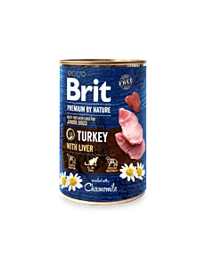 Brit Premium by Nature konserv Turkey with Liver koertele / 800g