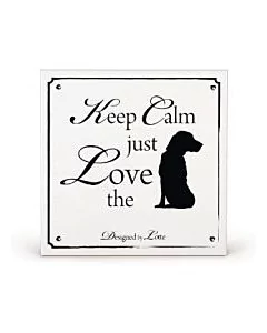 Beeztees DBL keraamiline silt Love Dog, valge / 14,5X14,5cm