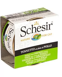 Schesir Cat kassikonserv tuunikala ja kanafileega / 85g 