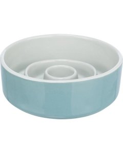 Aeglase söötmise kauss, keraamika, 0.45 l/ø 14 cm, hall/sinine