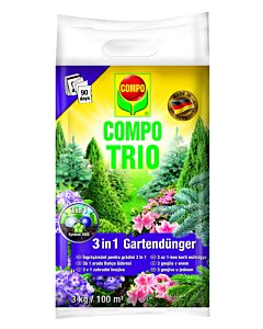 TRIO aiaväetis igihaljastele puudele ja põõsastele Compo / 3kg