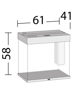 Akvaarium Lido LED 120 L must