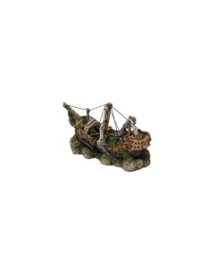 Akvaariumi dekoor 3-mastiline laev M - 29x11x18cm