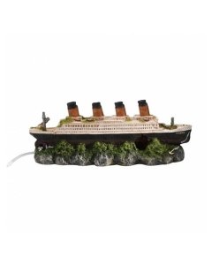 Akvaariumi dekoor Laevavrakk Titanic koos õhukiviga 39x11x17cm