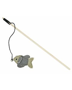 Barry King puidust õng kassile halli kalaga 10×6,5cm