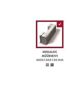 Benders Megaloc müürikivi 400x130x150mm