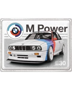 Metallplaat 30x40cm / BMW Motorsport-M Power E30