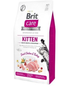 Brit Care Kitten teraviljavaba täistoit kassipoegadele kana- ja kalkunilihaga / 2kg