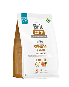 Brit Care Grain Free Senior&Light Salmon & Potato / 3kg