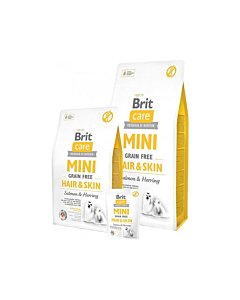 Brit Care Mini Hair & Skin teraviljavaba koeratoit /lõhe ja heeringaga 400g