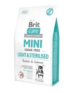 Brit Care Mini Light & Sterilised Rabbit & Salmon  jäneseliha ja lõhega koeratoit / 2kg