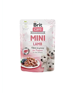 Brit Care Mini pouch Puppy Lamb fillets in gravy einekotike minitõugu kutsikatele 85g