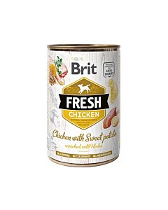 Brit Fresh Chicken with Sweet Potato /kanaliha ja bataadiga konserv 400g