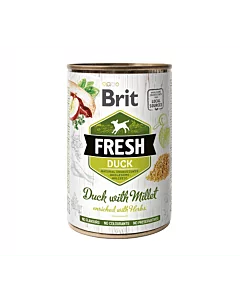 Brit Fresh Duck with Millet /pardiliha ja hirsiga koertele 400g