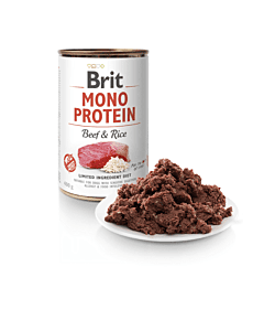 Brit Mono Protein Beef & Rice konserv koertele 400g