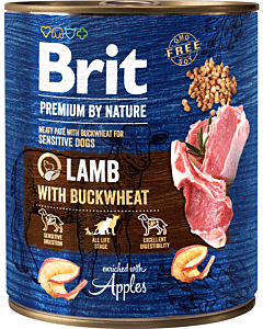 Brit Premium by Nature konserv koertele lammas ja tatar / 800g