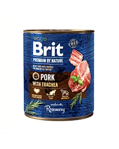 Brit Premium by Nature konserv Pork with Trachea koertele 800g