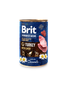 Brit Premium by Nature konserv Turkey with Liver koertele / 400g
