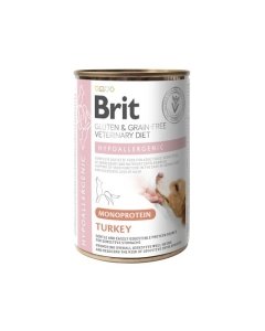 Brit Veterinary Diet Hypoallergenic Monoprotein Turkey konserv koerale 400g