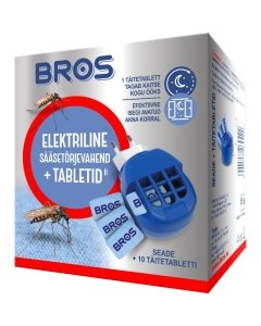 Bros Elektriline sääsetõrje + 10 täiteplaati