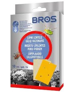 Bros kollased liimplaadid – tõhus lahendus taimekahjurite püüdmiseks