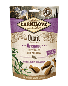 Carnilove Dog Snack Quail with Oregano koeramaius vutiliha ja punega terve seedimise jaoks 200g