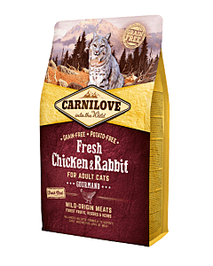 Carni Love Fresh Chicken & Rabbit täistoit täiskasvanud kassidele kana- ja jäneselihaga 2kg