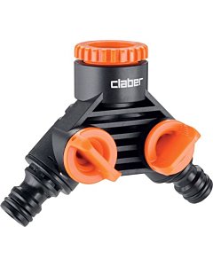 Claber 2-ne kollektor kraanile avatava/suletava voolikuotsikuga