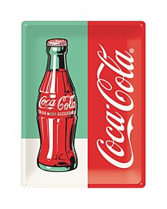 Metallplaat 30x40cm / Coca-Cola Pullo Pop Art