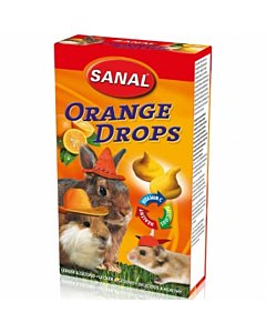 Orange Drops Sanal närilistele, apelsiniga  / 45g