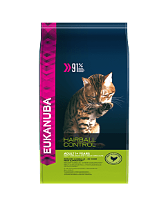 Eukanuba Adult Hairball для взрослых кошек Вывод волосяных комочков