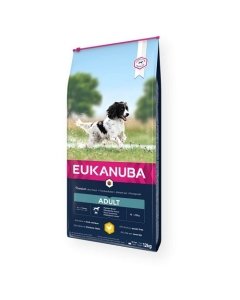 EUKANUBA Adult kanalihaga keskmistele koertele 12 kg