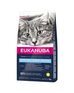 EUKANUBA Adult kanalihaga steriliseeritud / ülekaalulistele kassidele 2 kg