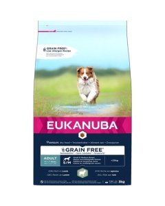 EUKANUBA Adult lambalihaga väikestele ja keskmistele koertele teraviljavaba 3 kg