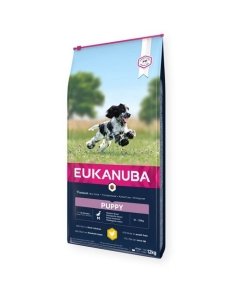 EUKANUBA Puppy kanalihaga keskmistele koertele 12 kg