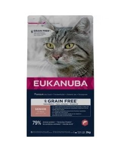 EUKANUBA Senior teraviljavaba lõhega eakatele kassidele 2 kg