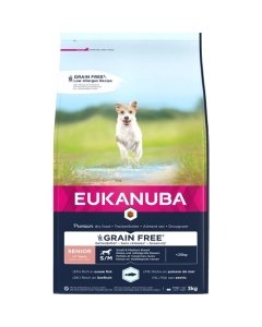 EUKANUBA Senior teraviljavaba ookeanikalaga väikest ja keskmist tõugu eakatele koertele 3 kg