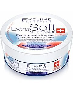 Eveline Extra Soft näo-ja kehakreem niisutav, 24 h tundlikule ja allergilisele nahale,/ 200ml