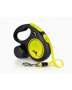Flexi jalutusrihm Neon XS / 3m / neoon / 12kg / tape
