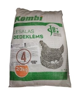 GMO-vaba täissööt munakanadele nisuklii ja odraga / 20kg / graanul 