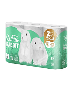 Grite tualettpaber White Rabbit / 3-kihiline / 300lehte / 6 rulli