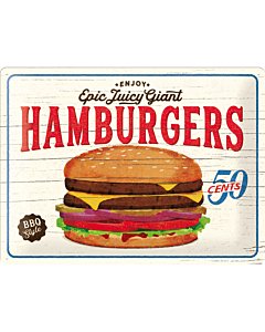 Metallplaat 30x40cm / Hamburgers