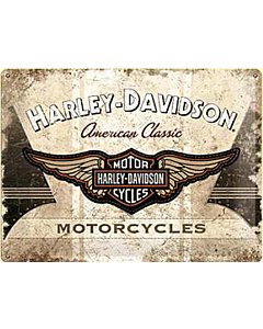Металлический декоративный постер / Harley-Davidson Motorcycles / 30x40см