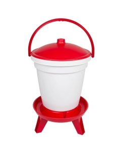 Jootur kodulindudele Ø35cm jalgadel / 18l / punane