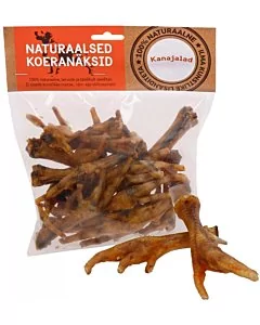 Kana jalad  - naturaalsed koeranäksid, kuivatatud koeramaius / 500g