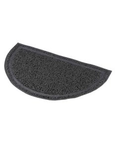 Kassi tualeti käpamatt, poolringikujuline, PVC, 41 × 25 cm, antratsiit