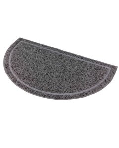 Kassi tualeti käpamatt, poolringikujuline, PVC, 59 × 35 cm, antratsiit