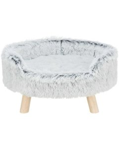 Koera voodi Harvey, ovaalne, 60 × 28 × 54 cm, mustvalge