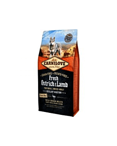 Carni Love FRESH kuivtoit täiskasvanud koerale jaanalinnu-&lambalihaga / 8kg